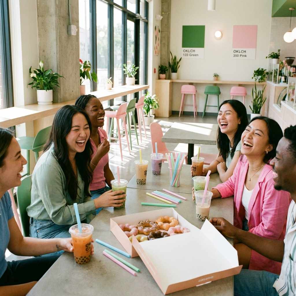 Friends enjoying Fresh Boba