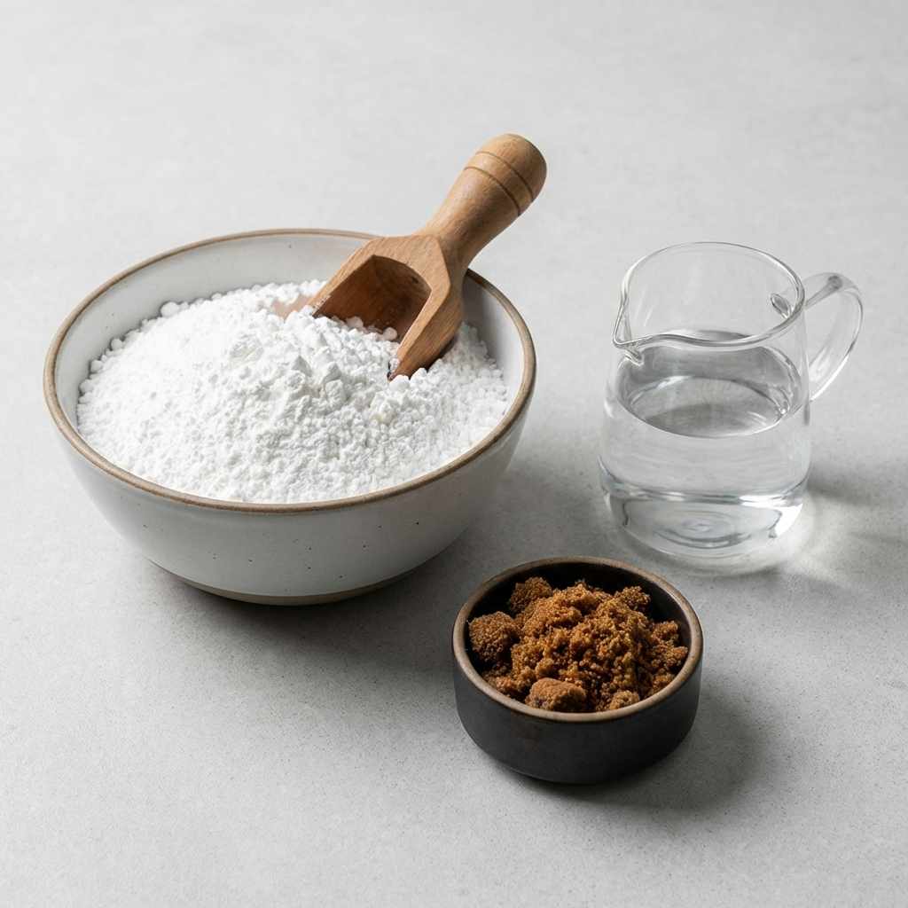 A close-up mise en place showing the fresh ingredients that go into our handmade boba